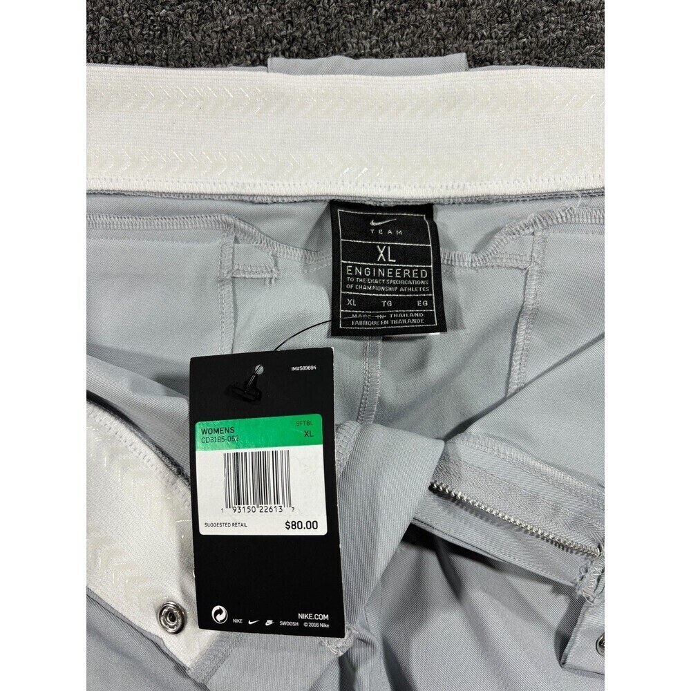 Nike Team 3/4 Softball Practice Pant Gray CD8185-052 Womens Extra Large XL - Picture 9 of 15